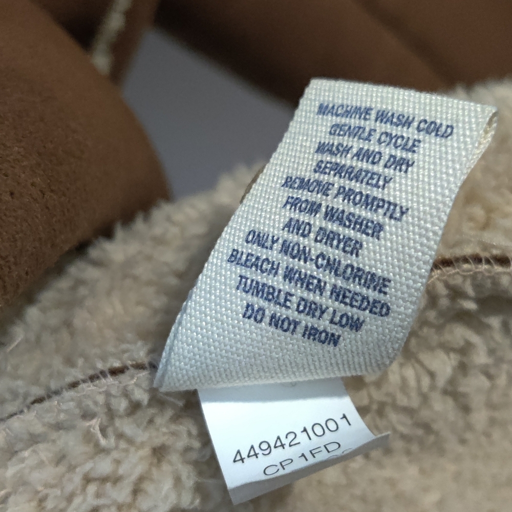Old Navy Faux Suede & Sherpa Coat, Chestnut, Women's LG - Picture 7 of 8